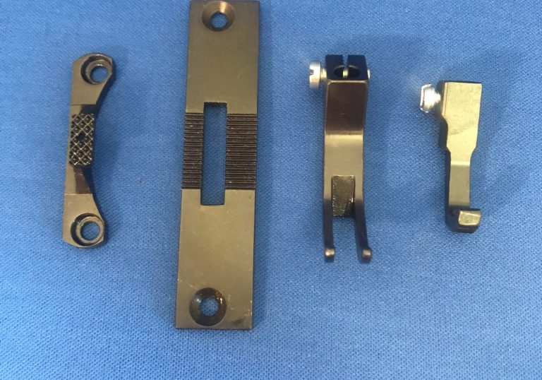 Example of sewing machine gauge parts that are made by W.S. Bessett Inc